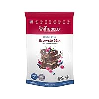 Extra White Gold Brownie Mix – For Baking Cakes Cupcakes Desserts – [Gluten Free] [Nut Free] [Free of the Top 14 Major Allergens] – 14.1 Ounces
