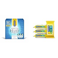 Preparation H Hemorrhoid Treatment Soothing Relief Cleansing and Cooling Wipes, Aloe and Witch Hazel Wipes & Hemorrhoid Flushable Wipes with Witch Hazel for Skin Irritation Relief - 48 Count