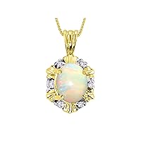 Halo Designer Pendant 14K Yellow Gold Necklace: Exquisite Gemstones & Diamonds, 18