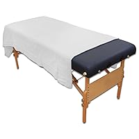 Body Linen Flannel Flat Massage Table Sheet - White - 61x100 inches - 100% Cotton