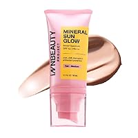 iNNBEAUTY PROJECT Mineral Sun Glow Broad Spectrum SPF 43 PA +++ with Peptides and Vitamin C Fair-Medium (1.7 oz / 50 ml)