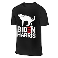 GHBC Even My Dog Hates Biden T-Shirt Short Sleeve Round Neck Shirt Man's Cotton Tee