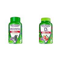 Vitafusion Extra Strength Melatonin 5mg 120ct and Vitamin D3 3000IU 120ct Gummy Vitamins Bundle