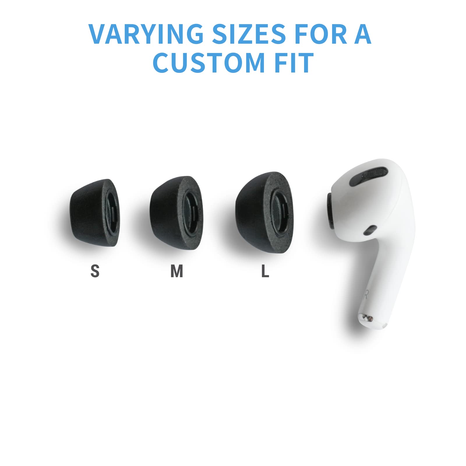 Comply Foam Ear Tips for Apple AirPods Pro Generation 1 & 2, Ultimate Comfort| Unshakeable Fit| Assorted S/M/L, 3 Pairs