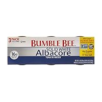Bumble Bee Tuna Solid White Albacore in Water,3- 3 ounce Cans (Pack of 4) - 12 cans in total