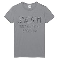 Sarcasm Because Killing People if Frowned Upom Printed T-Shirt - Athletic-Gray - 6XL