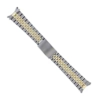 Ewatchparts JUBILEE WATCHBAND COMPATIBLE WITH 34MM ROLEX MEN DATE 1500 AIRKING REAL GOLD 14K/SS 19MM