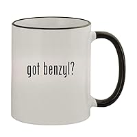 got benzyl? - 11oz Colored Handle and Rim Coffee Mug, Black