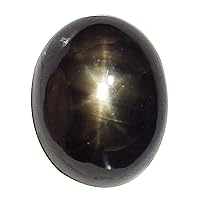 2.25 Ct. Unheated Natural Oval Cabochon Black Star Sapphire Thailand Loose Gemstone