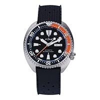 Amoy Mens Diver Watches Titanium Turtle Automatic Watch Mechanical Wristwatch 20Bar Water Resistant Luminous NH36 Ceramic Bezel Rubber Strap