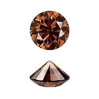 1.03 Cts of 6.28-6.30x4.04 mm SI Round Brilliant (1 pc) Loose Un-Treated Fancy Dark Orangy Brown Diamond