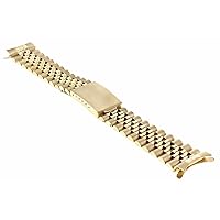 Ewatchparts MENS 19MM 14K YELLOW GOLD JUBILEE WATCH BAND COMPATIBLE WITH ROLEX DATE 1500, 1501, 1503