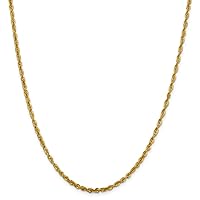 10k Gold 3.0mm Sparkle Cut Lightweight Rope Chain Necklace Jewelry Gifts for Women - Length Options: 18 20 22 24