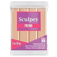 Sculpey Premo™ Polymer Oven-Bake Clay, Beige, Non Toxic, 2 oz. bar, Great for jewelry making, holiday, DIY, mixed media and home décor projects. Premium clay perfect for clayers and artists.