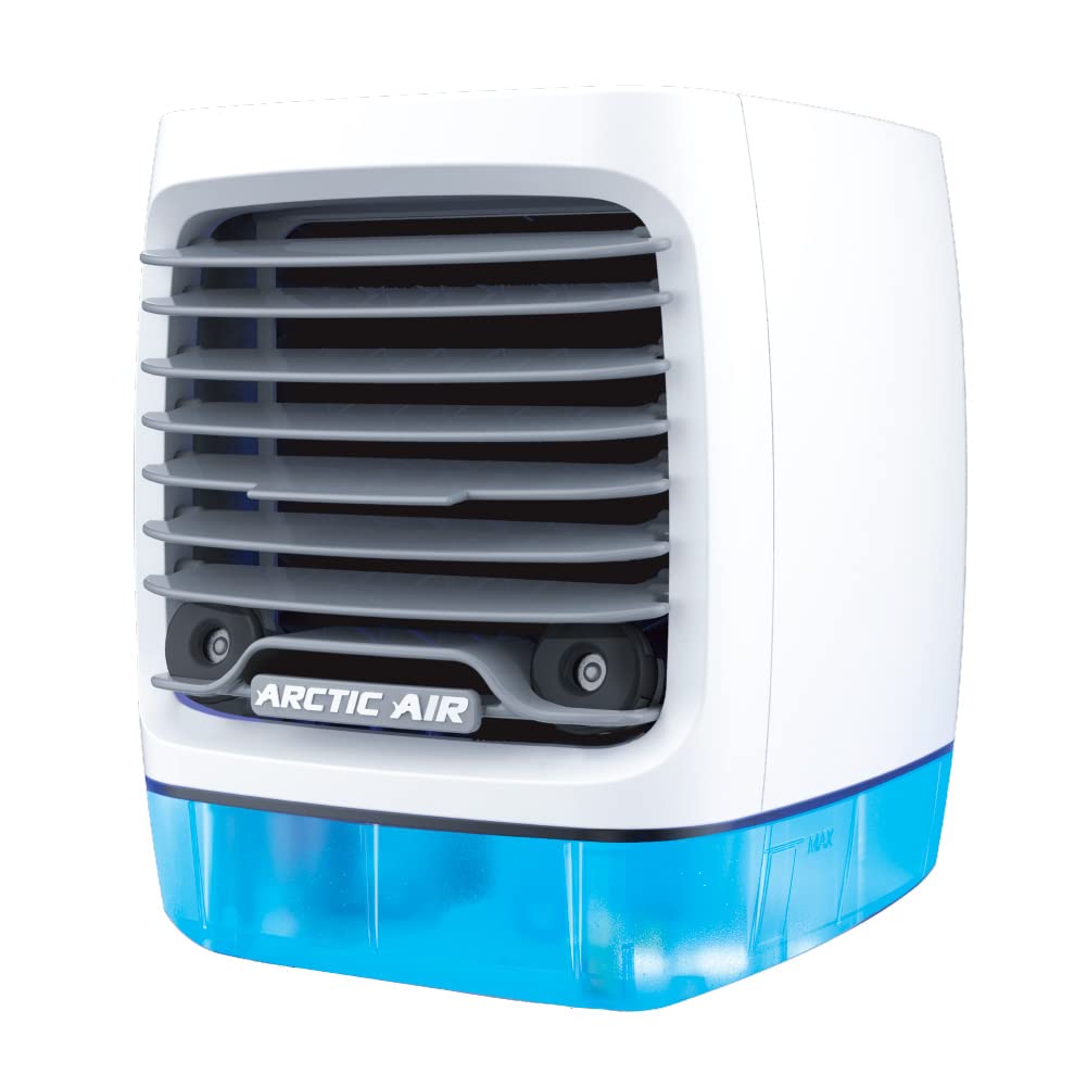 Arctic Air Chill Zone Evaporative Cooler with Hydro-Chill Technology, Portable Fan with 4 Adjustable Speeds, 8-Hour Cooling, Fan for Bedroom, Living Room, Basement, Office & More