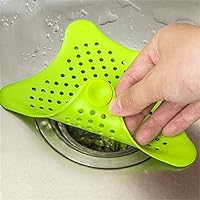 1Pc Sewer Outfall Strainer Sink Filter Anti-Blocking Floor Drain Hair Stopper Catcher Kitchen Accessories Bathroom Products (Green)