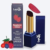 100% Plant-based Color, Edible Natural Moisturizing Lipstick, Antioxidant-rich Superfood Ingredients | Natural Matte Vibrant Color | Made in Australia | Clean Beauty (Raspberry color)