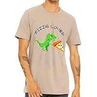 Pizza Lover Short Sleeve T-Shirt - Dinosaur T-Shirt - Funny Short Sleeve Tee
