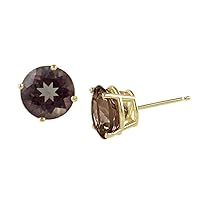 Solid 14k Yellow Gold 8mm Round Stud Earrings