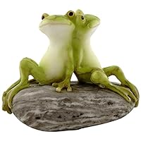 Top Collection Miniature Fairy Garden and Terrarium Statue, Frog Friends on Stone