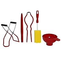 Canning Tools Kit with Jar Wrench, Starter Kit, Set of 5 Essential Food Grade Tools for Canning