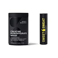 Sports Research Creatine Monohydrate and Sweet Sweat Workout Enhancer Roll-On Gel Stick - Original