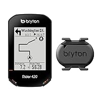 Bryton Rider 420E Cadence Sensor Bundle, GPS Cycle Computer Includes Bryton Smart Cadence Sensor.
