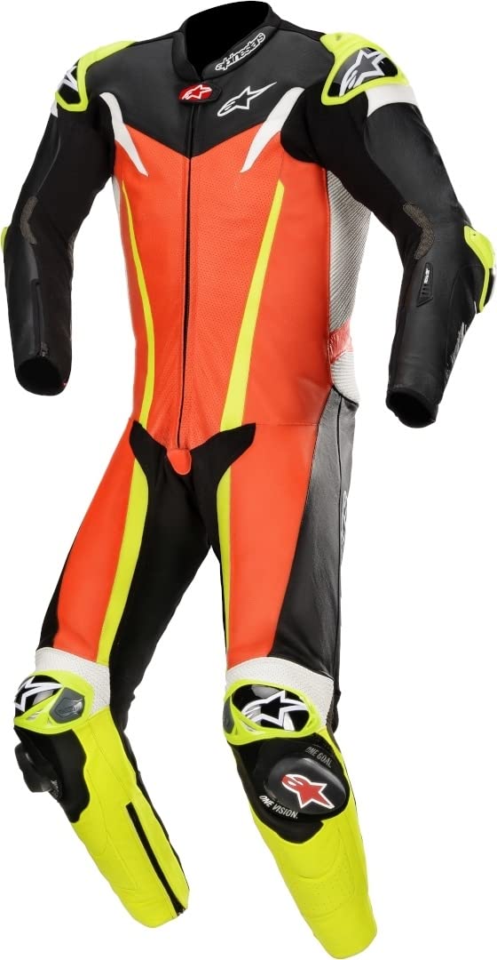 ALPINESTARS GP TECH v3 LEATHER SUIT TECH-AIR COMPATIBLE RED/BLACK/YELLOW (56)