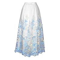 Womens 3D Embroidery Skirt
