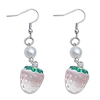 Dangle Earrings,Elegant Strawberry Drop Earrings Fashion Ear Jewelry Dangle Earrings Ear Pendants Ear Drops Suitable for Party Wear