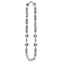 Beistle Silver 80595-S Happy New Year Letter Beaded Necklace, 36