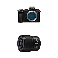 Panasonic LUMIX S5 Full Frame Mirrorless Camera (DC-S5BODY) and LUMIX S Series 24mm F1.8 Lens (S-S24) Black