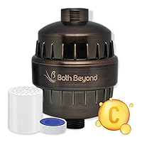 Bath Beyond Shower Filter Vitamin C 15 Stage High Output Water Filter With cartridge for Hard Water - Shower Head Filter Removes Chlorine Fluoride and Improves The Condition of Your Skin, Hair