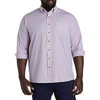 Harbor Bay by DXL Men's Big and Tall Easy-Care Grid Sport Shirt