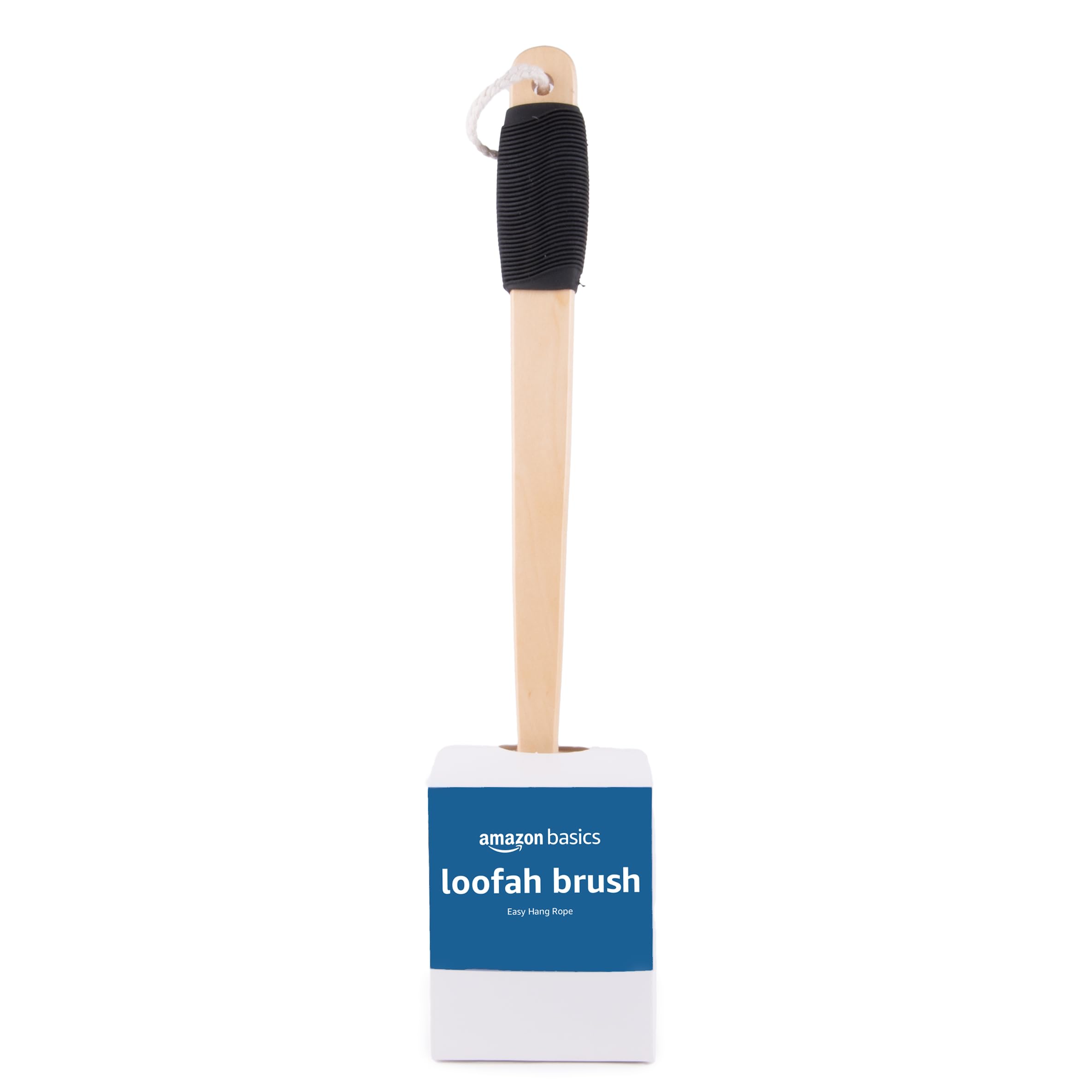Amazon Basics Loofah Brush, Black Pouf, 60 G, Pack of 1