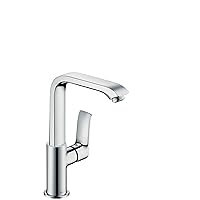 hansgrohe Metris Modern Upgrade Easy Install 1-Handle 1 10-inch Tall Bathroom Sink Faucet in Chrome, 31087001,Small