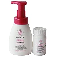 Kushae Feminine Bundle Pack - 2-In-1 Gentle Feminine Intimate Wash & Boric Acid Suppositories – OB/GYN Made, All Natural