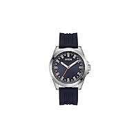 GUESS Men's 44mm Watch - Black Strap Black Dial Black Case