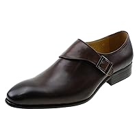 Men's Loafers Slip-Ons Dress Casual Genuine Leather Single Buckle Loafers Fashion Business Formal Shoes for Men