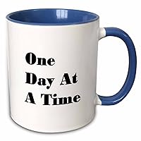 3dRose Florene - Sobriety Messages - Image of One Day at A Time - Mugs (mug_233722_6)