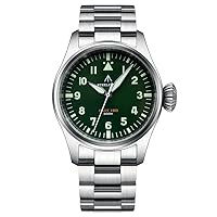 STEELDIVE Men Pilot Watch Sport 39mm Military Quartz Wristwatch 20ATM C3 Luminous Sapphire VH31 Military