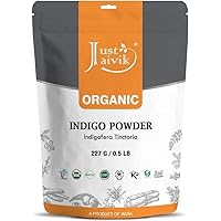 Just Jaivik 100% Natural Indigo Powder for Hair- 227g