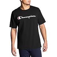 Champion mens Classic T-shirt, Classic Script T Shirt, Black-y06794, XX-Large US