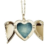 Dark Metal Scratch Rough Texture Pattern Folded Wings Peach Heart Pendant Necklace, ys/m