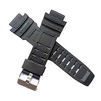 20mm Black Rubber Watch Band Strap