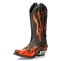New Rock 7921 Men's Flame Western Cowboy Boots