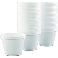 12 Ounce Customizable Deli Foam Container With Vented Lid 50/Case, For Hot And Cold Food/Containers with Matching Covers/Dessert Ice Cream Yogurt Cups/Set of 50 (12 oz)
