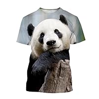 Men's and Women's 3D Animal Panda Print T-Shirt New Cute Cartoon Panda Design Short Sleeve top Size S-4XL