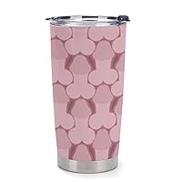 Penis Pattern Travel Coffee Tumbler with Lid Leak-Proof Car Mug Portable Water Cup