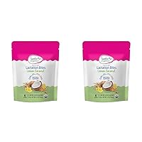 Sweetie Pie Organics Lactation Bites – Lemon Coconut, Support for Breastfeeding and Breast Milk Supply Increase, 0.9oz/25g, 12 Pack